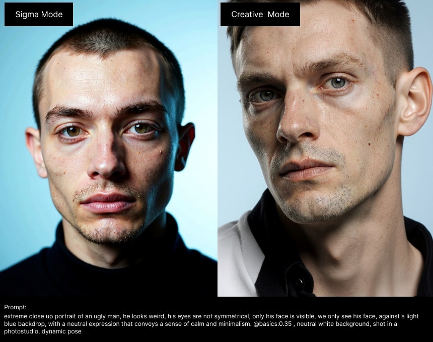 Creative Mode Comparison