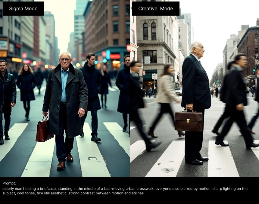 Creative Mode Comparison