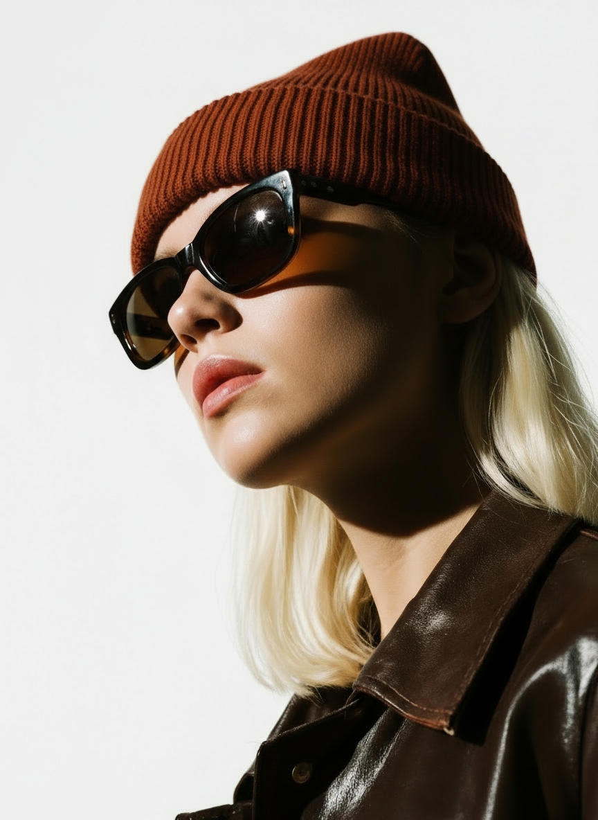 AI Woman wearing beanie