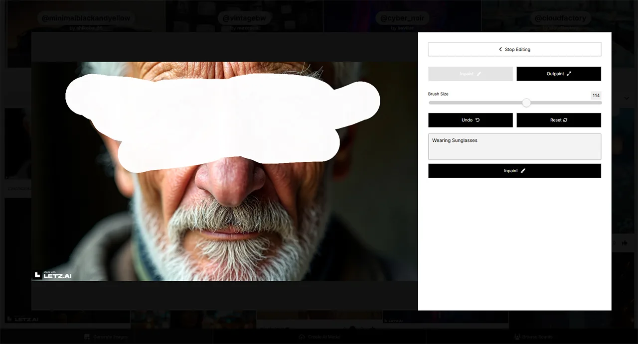 LetzAI Inpainting Example