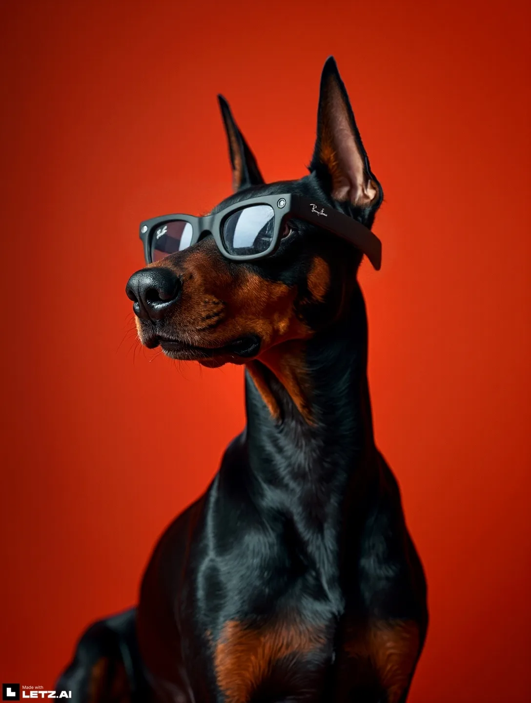 Dog wearing Rayban