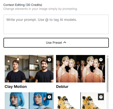 How to use AI Presets